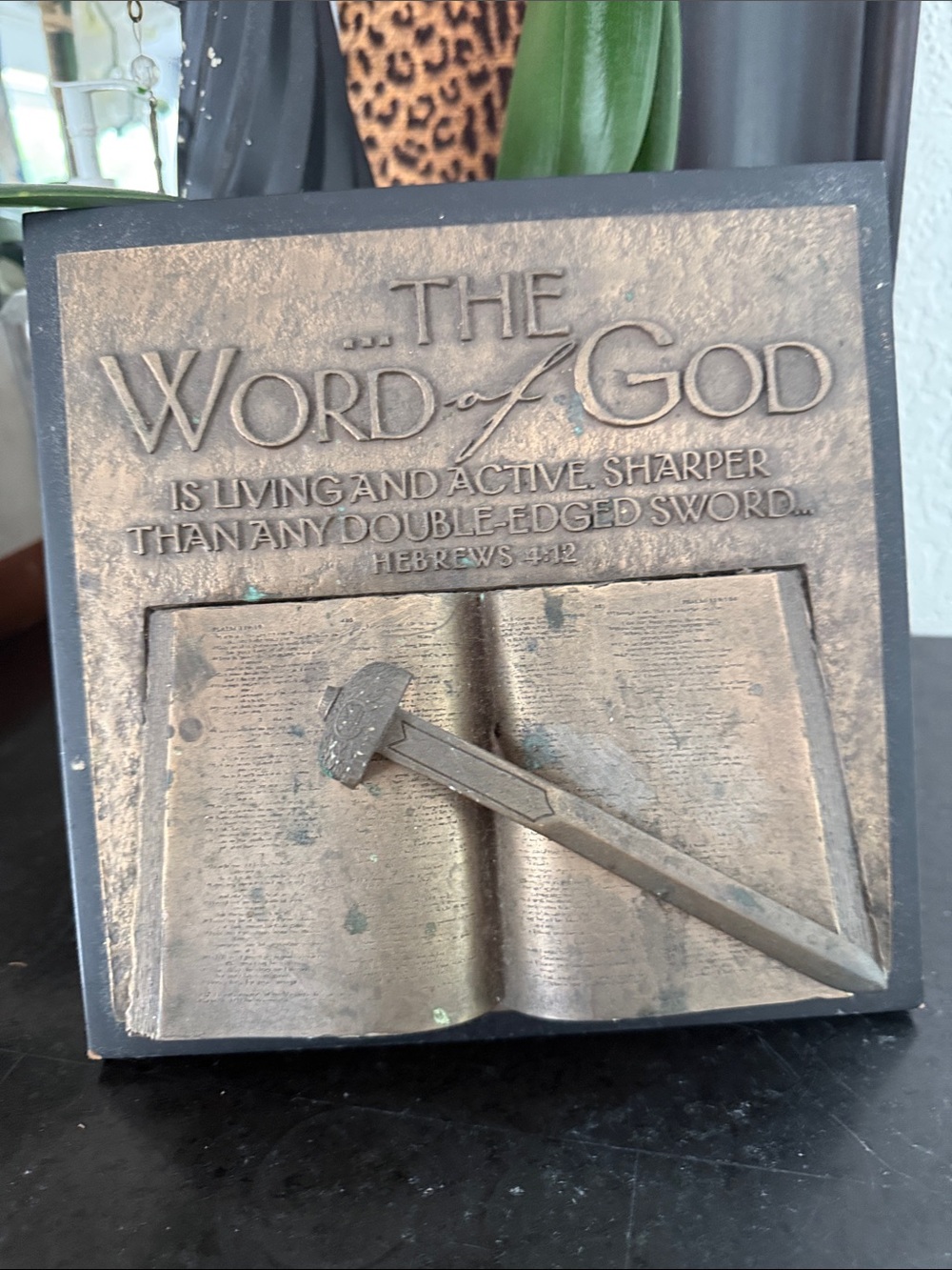 Bronze-Tone 'The Word of God' Wall Plaque - Faith-Inspired Decor
